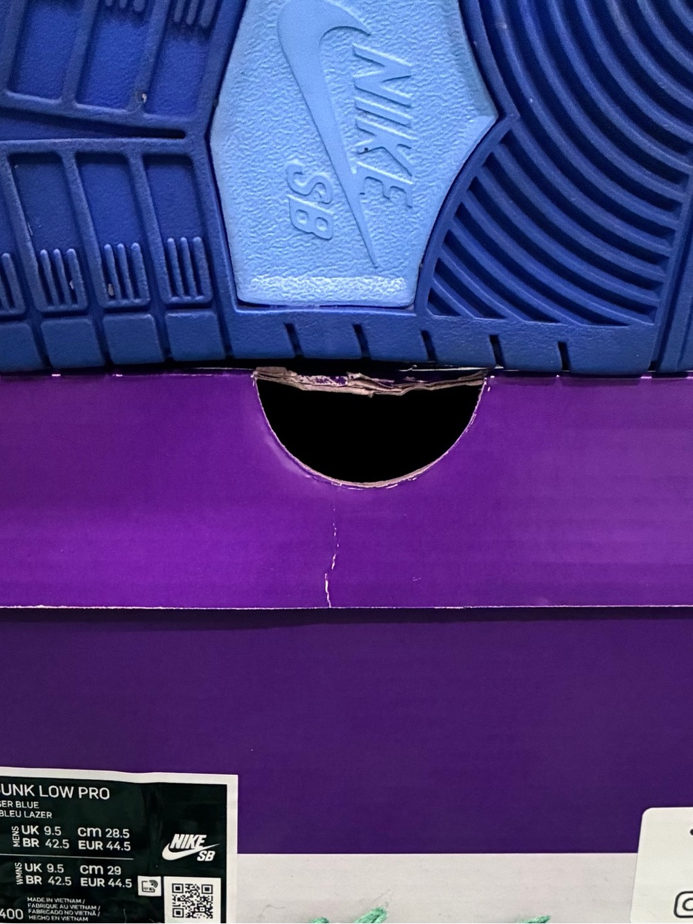 Nike SB Dunk Low Blue Raspberry Size 10.5 Pre-Owned/Used OG ALL! 100% AUTHENTIC! - Picture 8 of 9